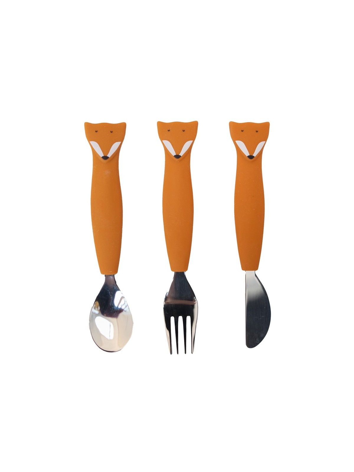Couverts 3 pièces en silicone - Mr. Fox