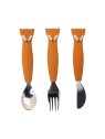 Couverts 3 pièces en silicone - Mr. Fox