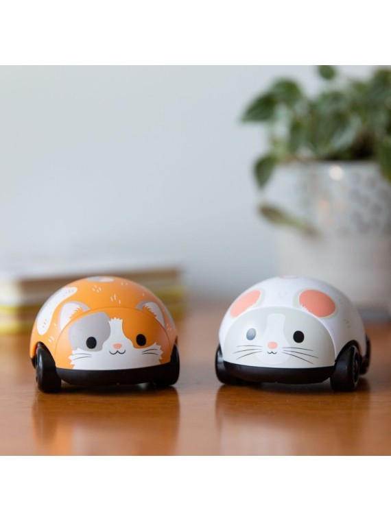 Lot de 2 véhicules à friction chat et souris