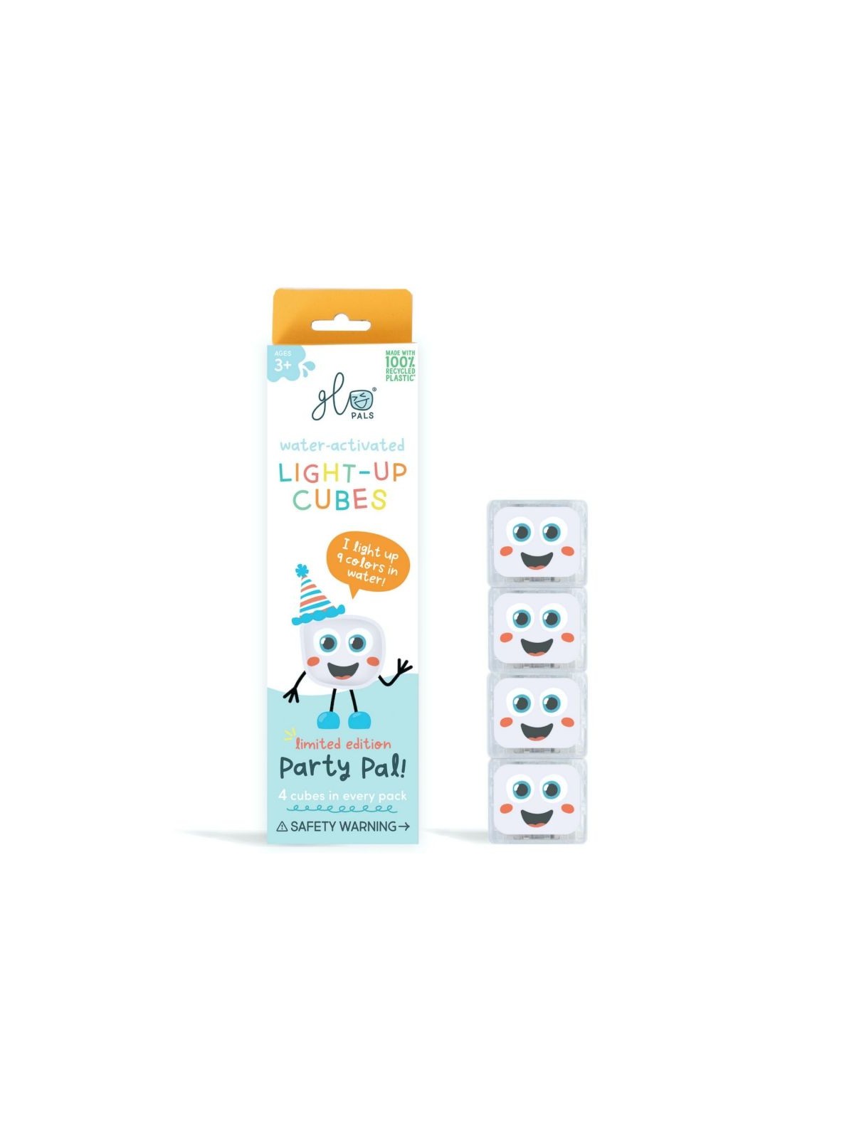 4 cubes lumineux Party Pal blanc