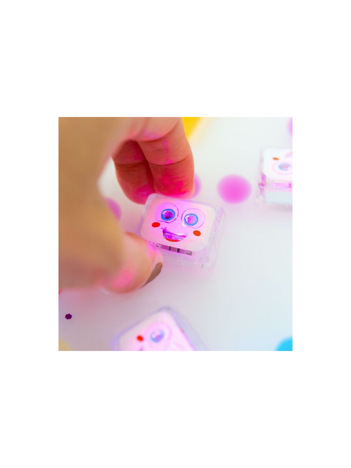 4 cubes lumineux Party Pal blanc