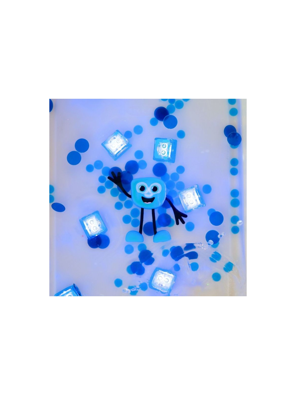 4 cubes lumineux Blair Bleu