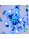 4 cubes lumineux Blair Bleu