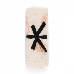 Lange bébé 70x70cm Bianca Bouquet Écru