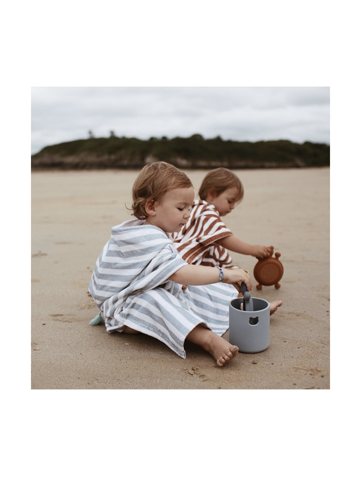 Poncho de bain Rayures Blue cloud 4 - 6 ans