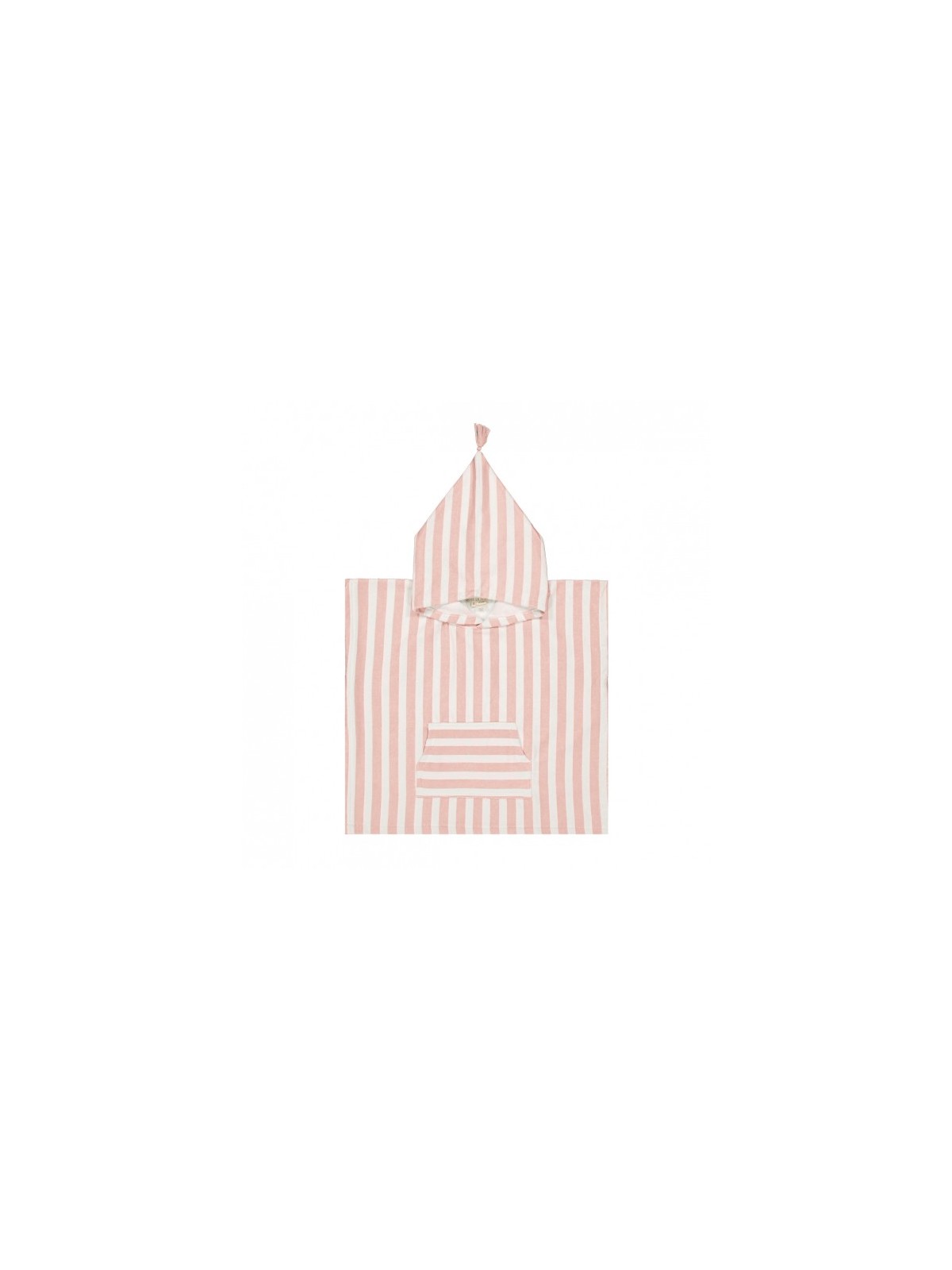 Poncho de bain  Rayures rose pale 4 - 6 ans