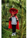 Cape à capuche Triceratops, rouge