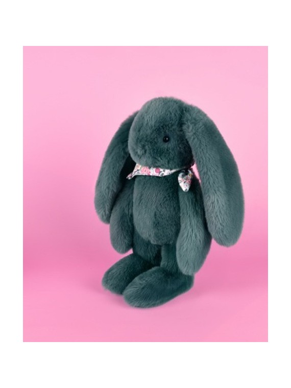 Eluche lapin Vert 35 cm - Lapin Fleurette