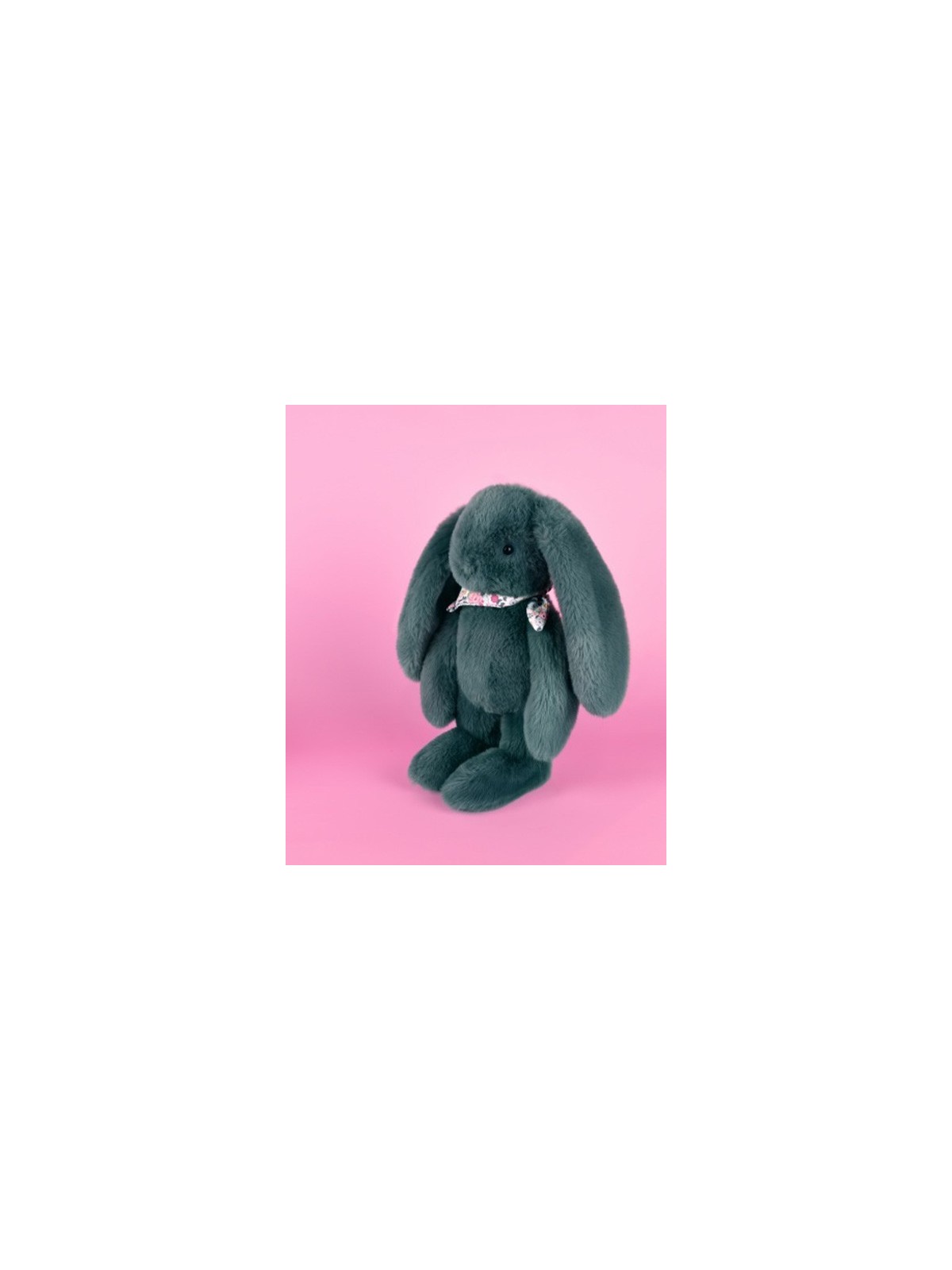 Eluche lapin Vert 35 cm - Lapin Fleurette