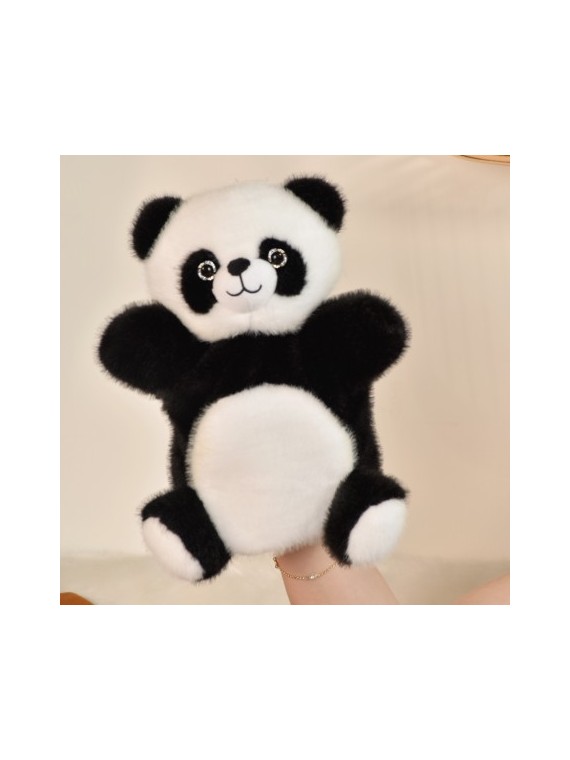 Marionnette Panda noir et blanc - 24 cm