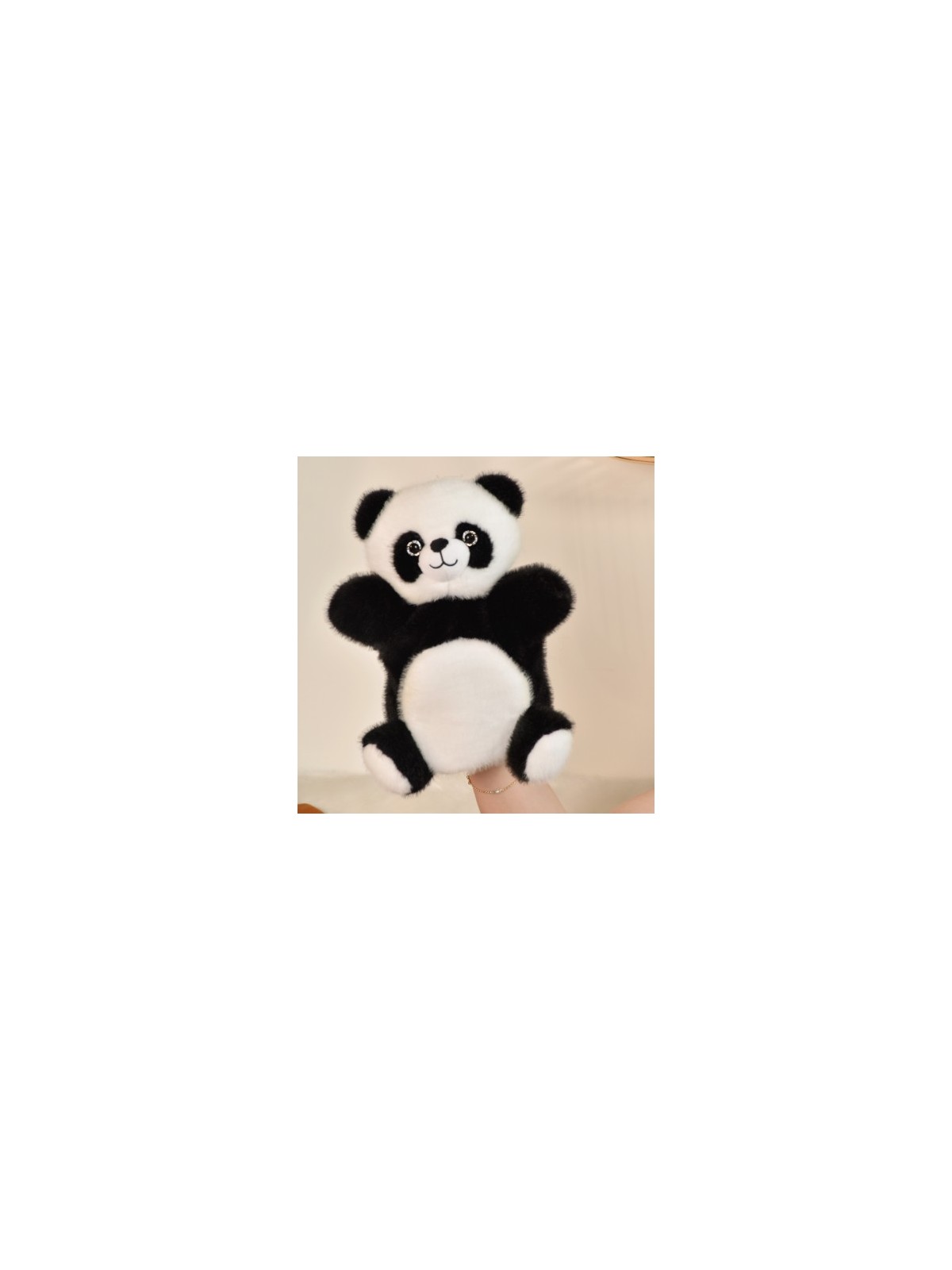 Marionnette Panda noir et blanc - 24 cm