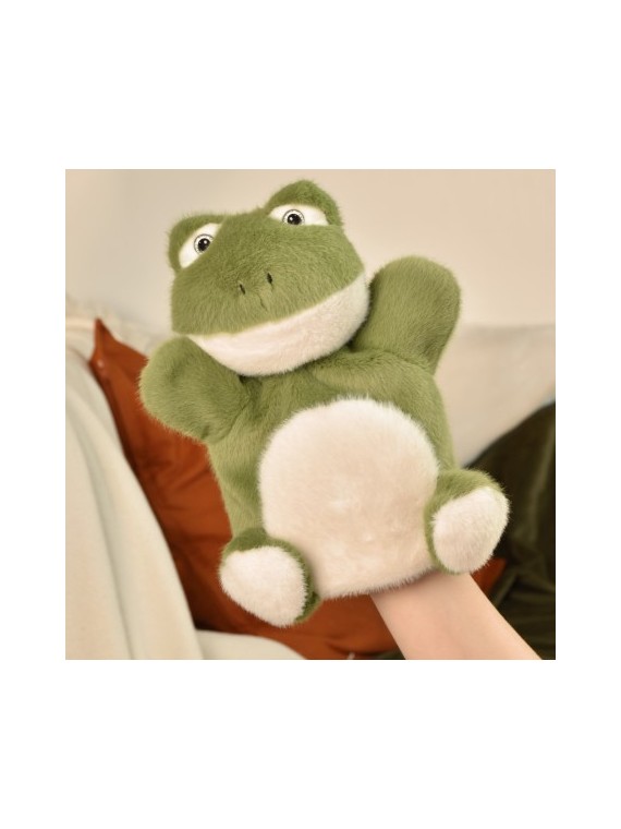 Marionnette Grenouille verte - 24 cm