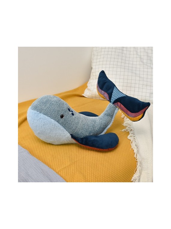 Peluche Baleine bleue - 30 cm