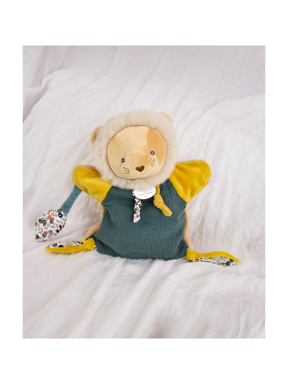 Doudou Marionnette Lion - 25 cm- Bohaime