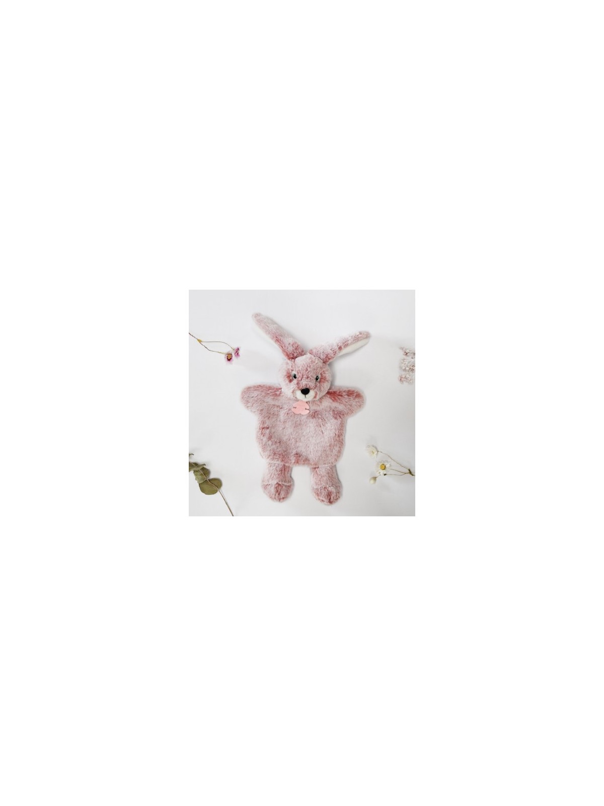 Marionnette à Main Lapin Rose - 25 cm