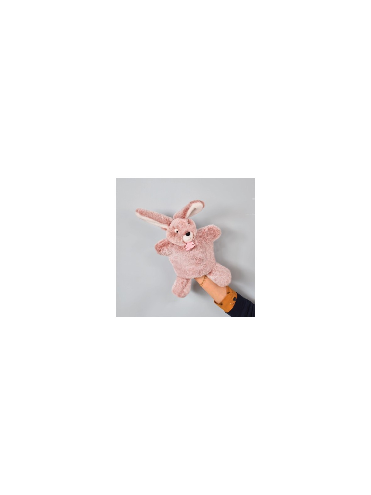 Marionnette à Main Lapin Rose - 25 cm