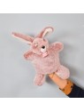 Marionnette à Main Lapin Rose - 25 cm