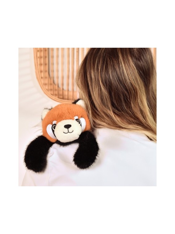Peluche bien être - panda roux en peluche magnétique - 30 cm