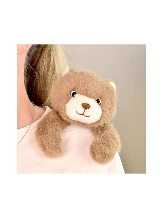 Peluche bien être - Ours en peluche magnétique marron - 30cm