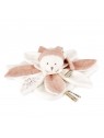 Doudou plat pétales Ours Rose - 25 cm - Collection Anniversa