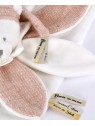 Doudou plat pétales Ours Rose - 25 cm - Collection Anniversa