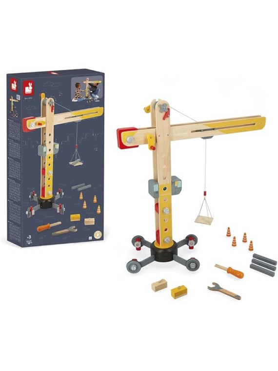 Grande Grue en Bois 74 cm - Jouet d'Imitation