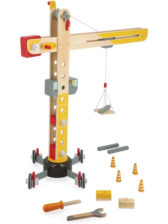 Grande Grue en Bois 74 cm - Jouet d'Imitation