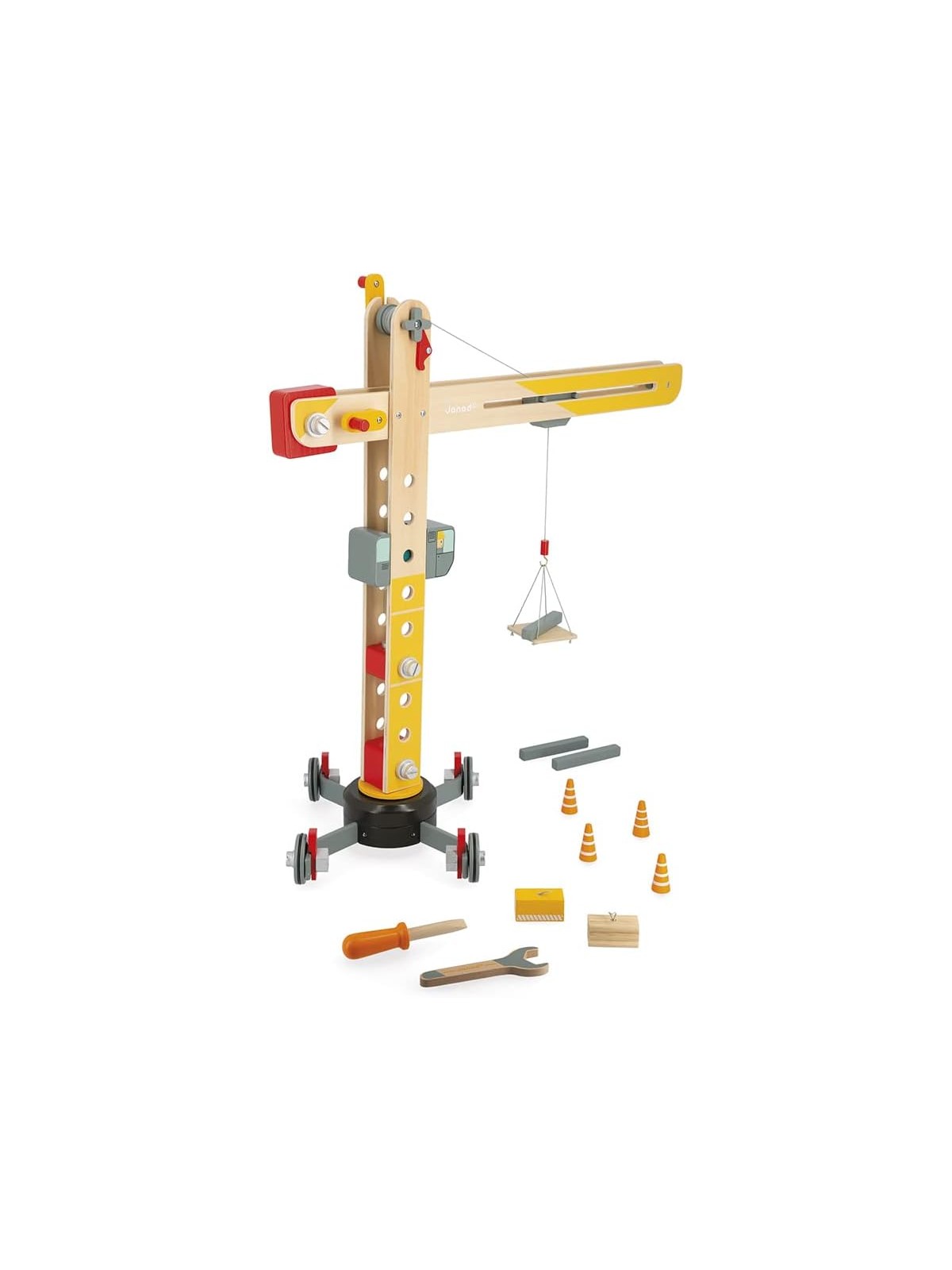 Grande Grue en Bois 74 cm - Jouet d'Imitation