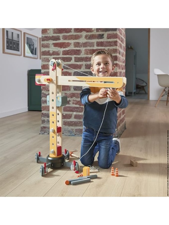 Grande Grue en Bois 74 cm - Jouet d'Imitation