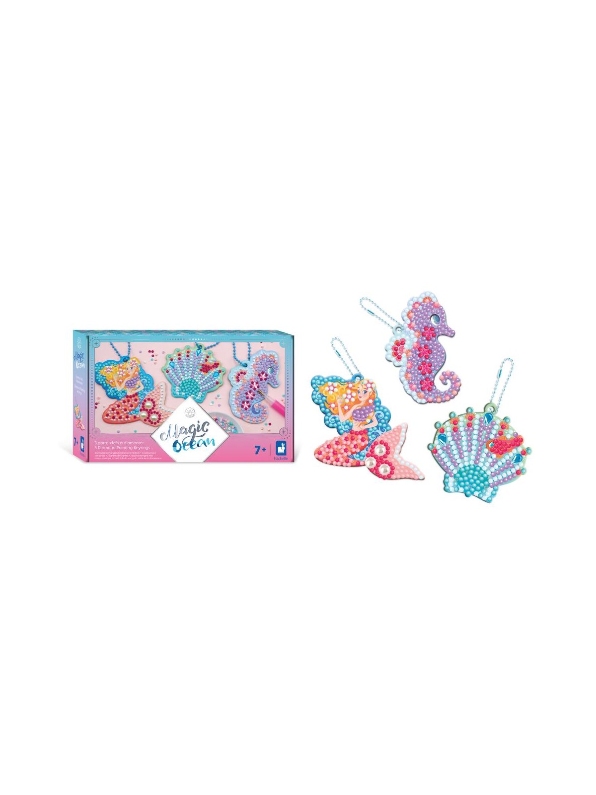 Magic Ocean - 3 Porte-Clefs A Diamanter