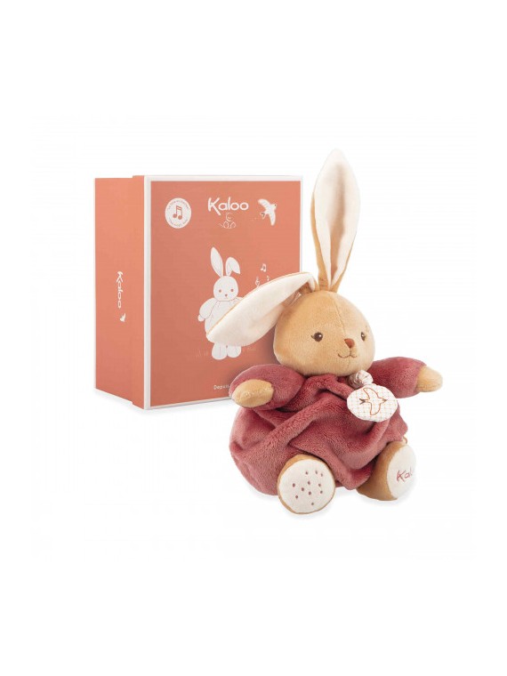 Peluche musicale lapin Patapouf Bordeaux - 17 cm
