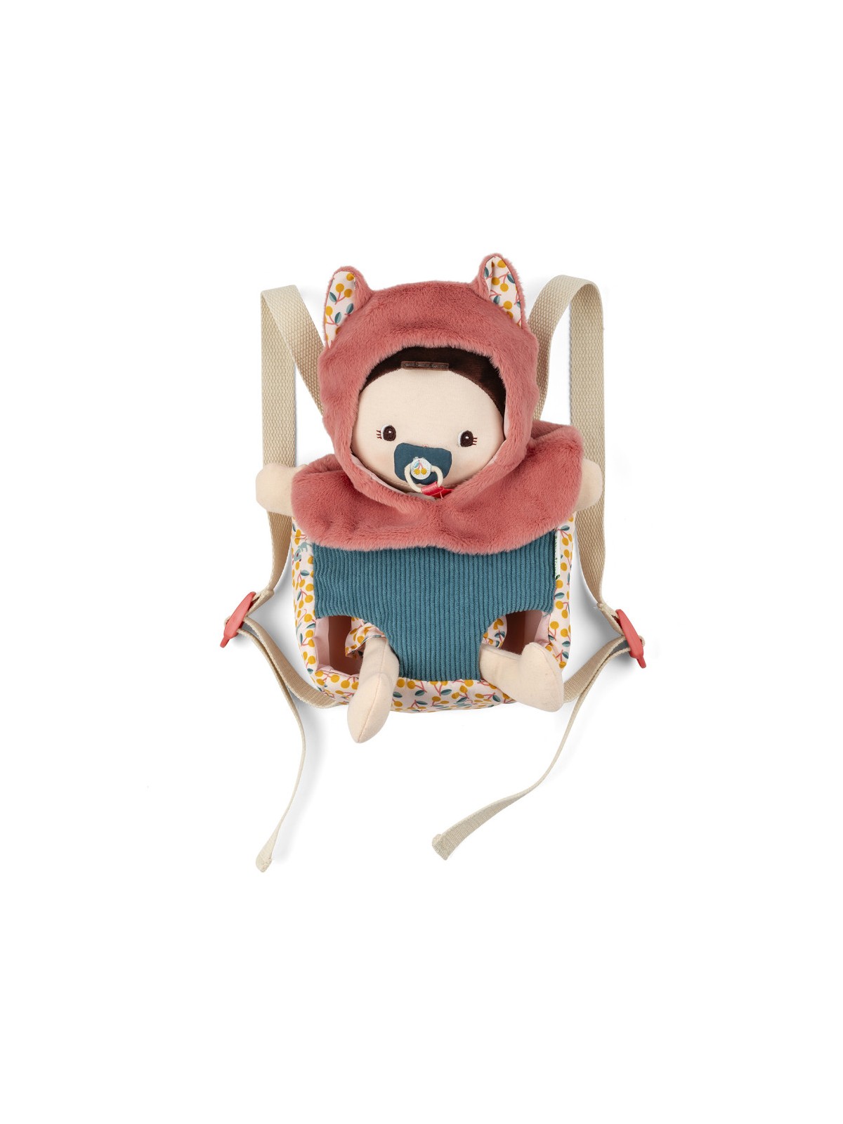 Poupée en tissu et porte bébé Jeanne