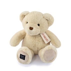 Ours en peluche beige - LE NOUNOURS - 28 cm -