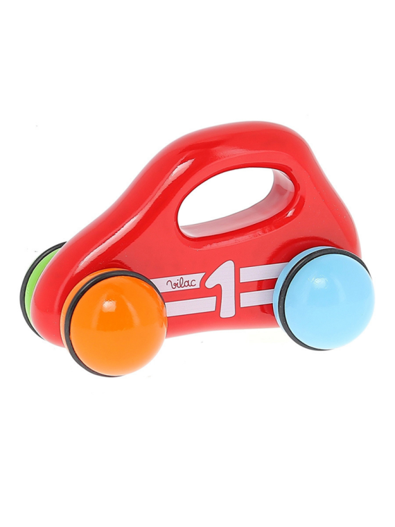 Voiture en bois, 1er âge - Modèle rouge