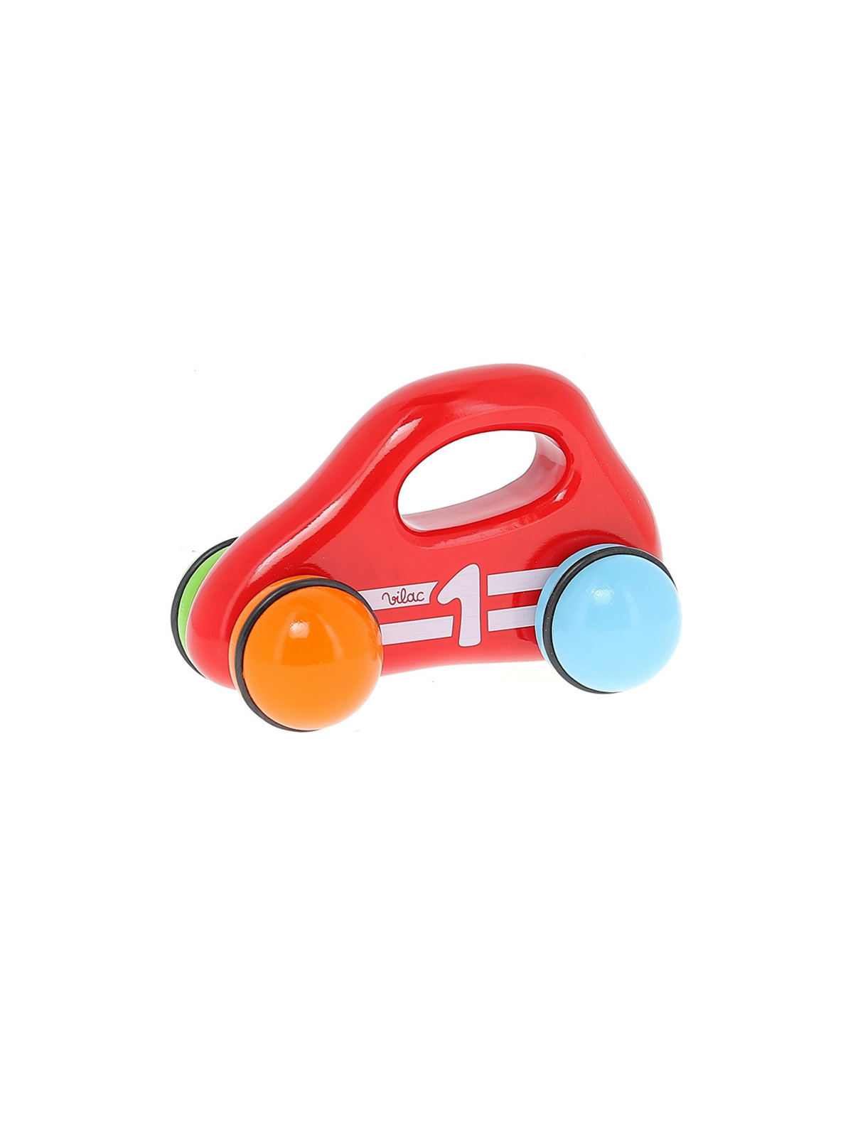 Voiture en bois, 1er âge - Modèle rouge