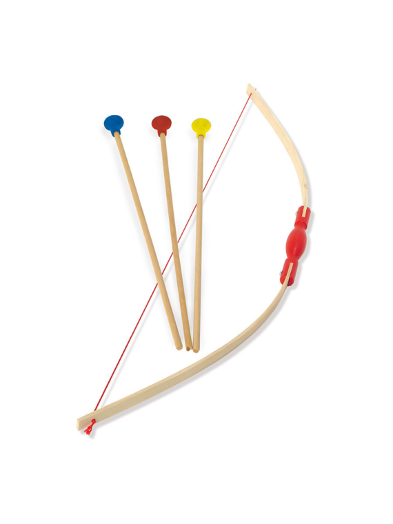 Arc démonté + 3 flèches en boîte cible