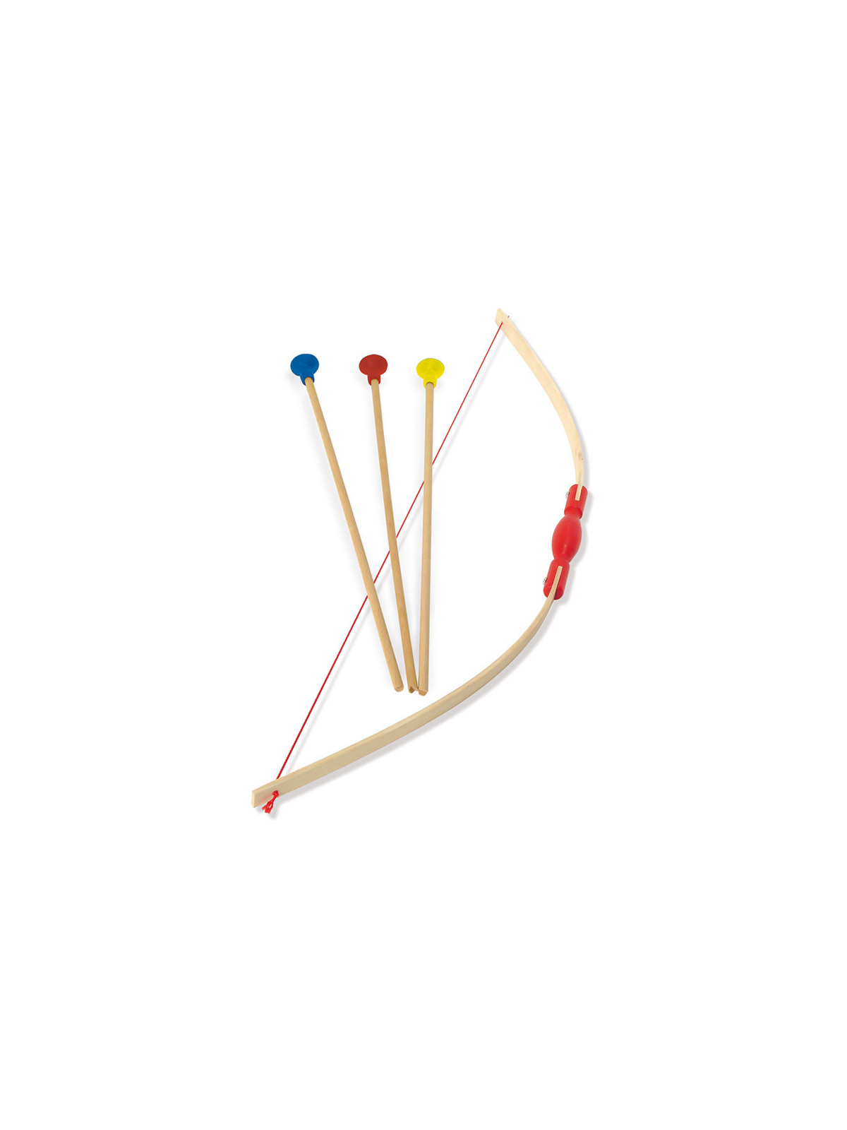 Arc démonté + 3 flèches en boîte cible