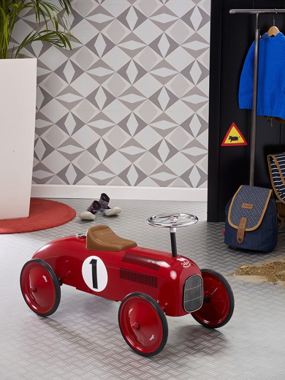 Porteur en métal, Vintage rouge