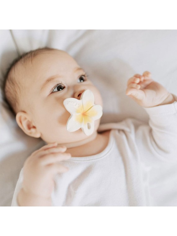 Hochet dentition hawaii fleur