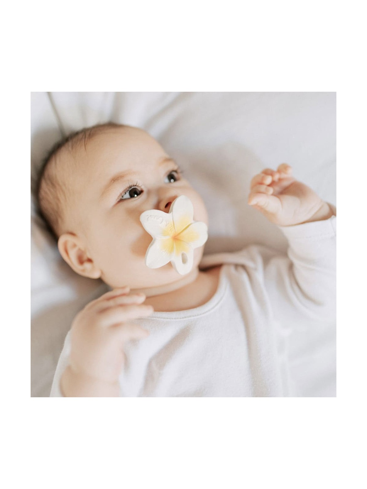 Hochet dentition hawaii fleur