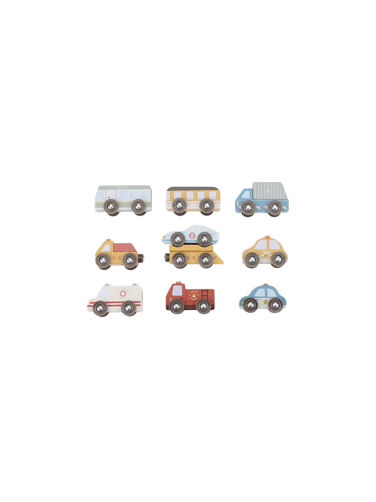 Ensemble de Véhicules en Bois