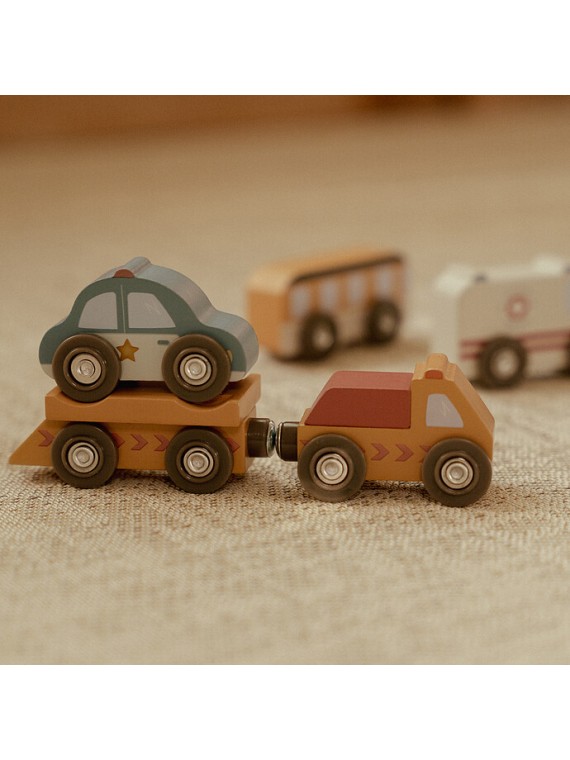 Ensemble de Véhicules en Bois