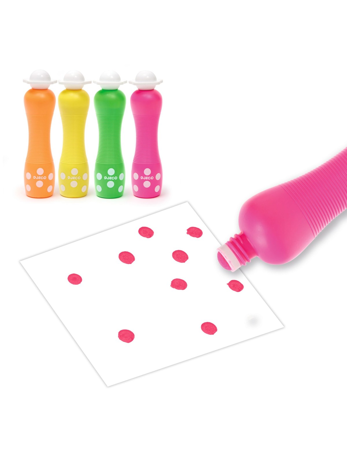 Marqueurs gros pois Neon (4 marqueurs)