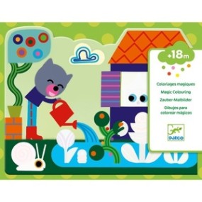 Coloriage à l'eau Caché dans le jardin