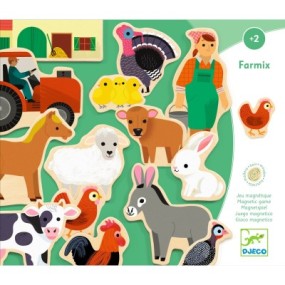 Un coffret de 24 pièces magnétiques Farmix