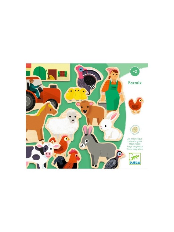 Un coffret de 24 pièces magnétiques Farmix