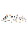 Set de 35 cubes en bois Vallée blanche - Cross Roads