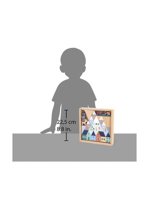 Set de 35 cubes en bois Vallée blanche - Cross Roads