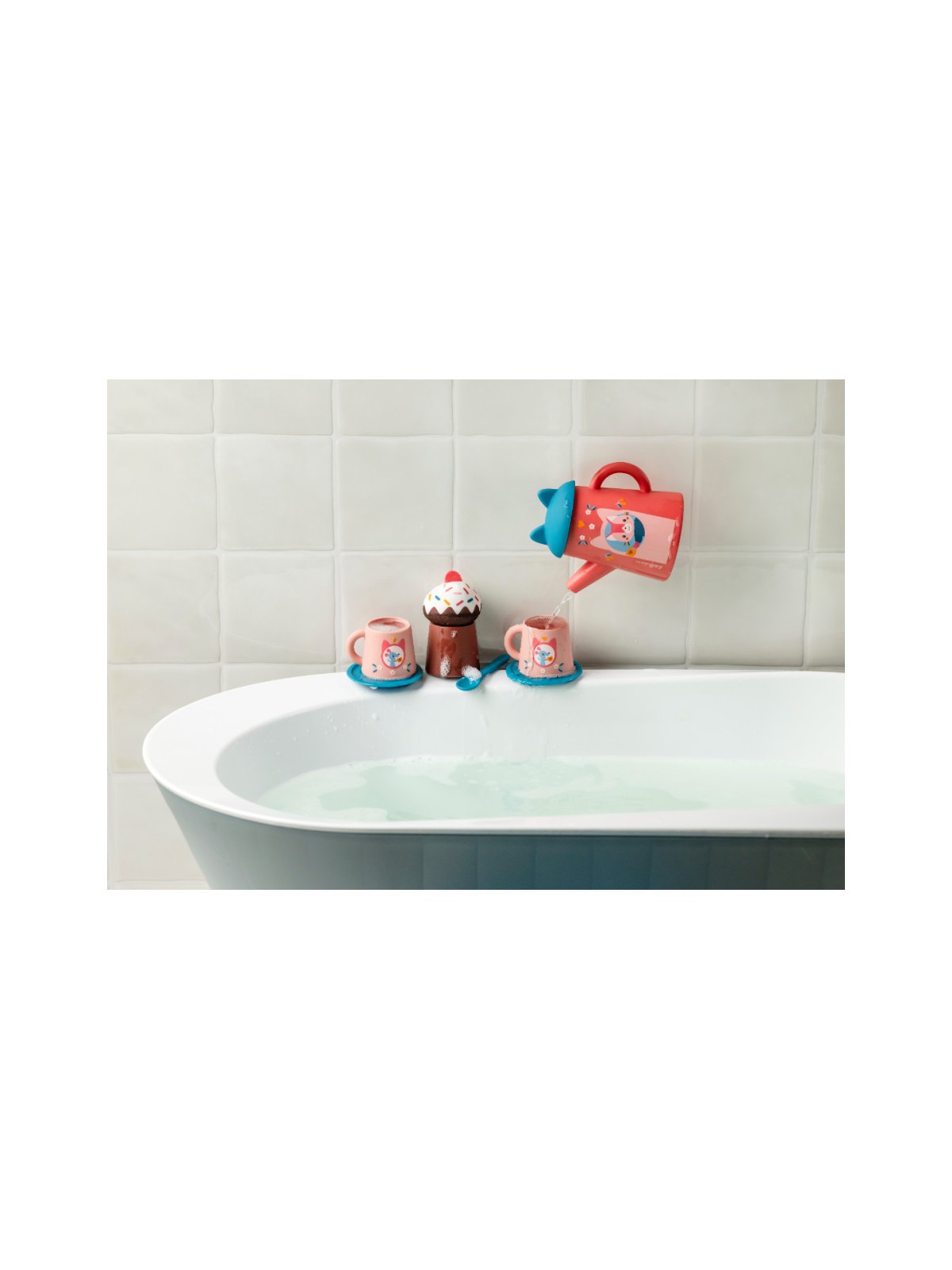 Jouet de bain - Set de thé Jeanne le chat