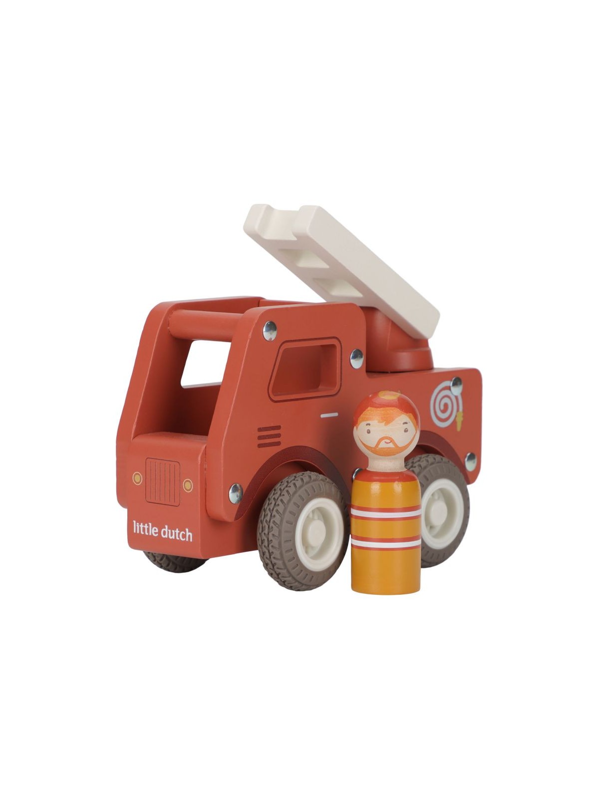 Camion de pompiers 1er âge en bois